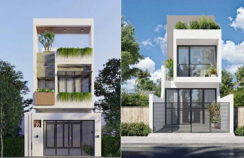 mẫu nhà phố 2 tầng 5x15