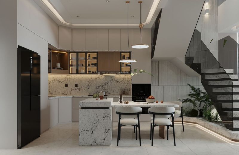 mẫu nhà phố 2 tầng 5x15
