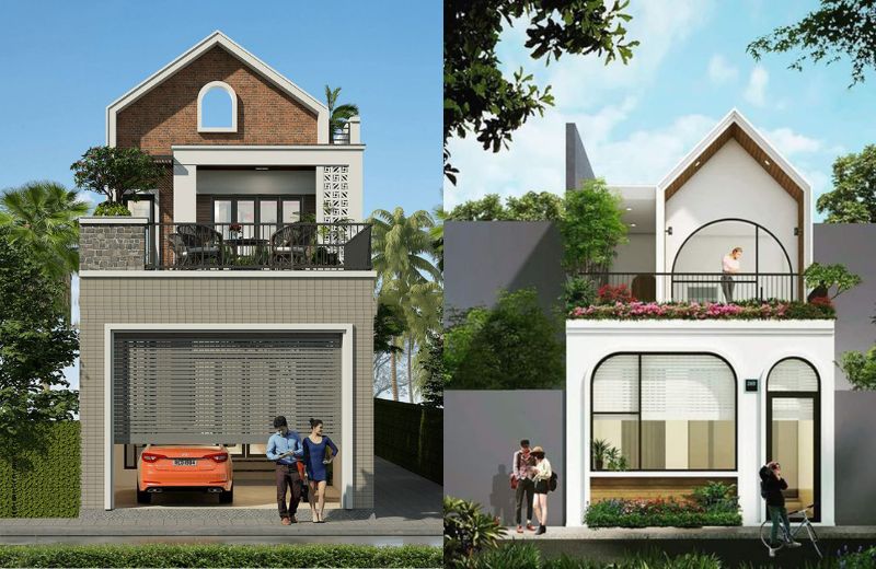 mẫu nhà phố 2 tầng 5x15
