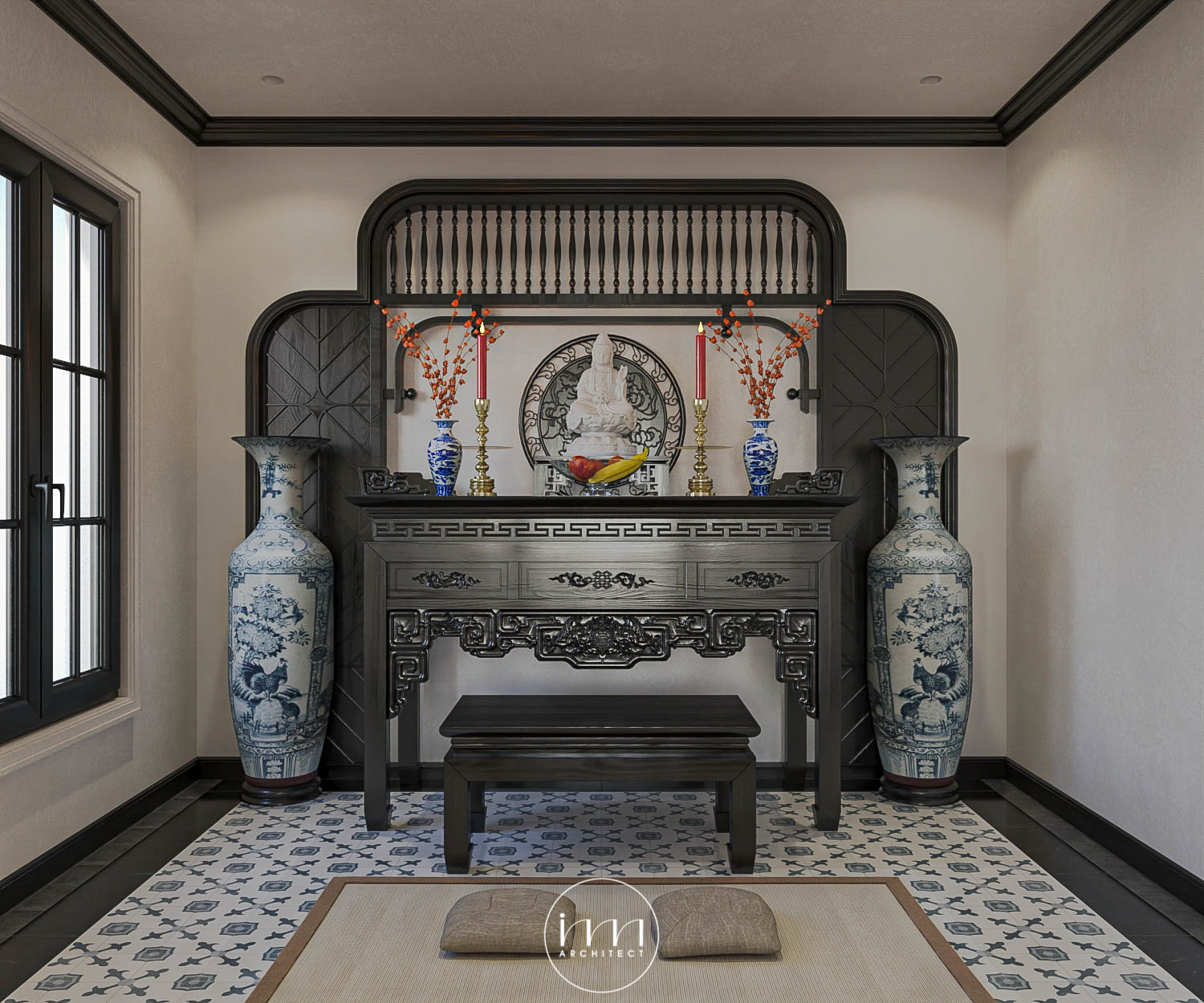 Các không gian tiêu biểu trong thiết kế nội thất biệt thự Indochine