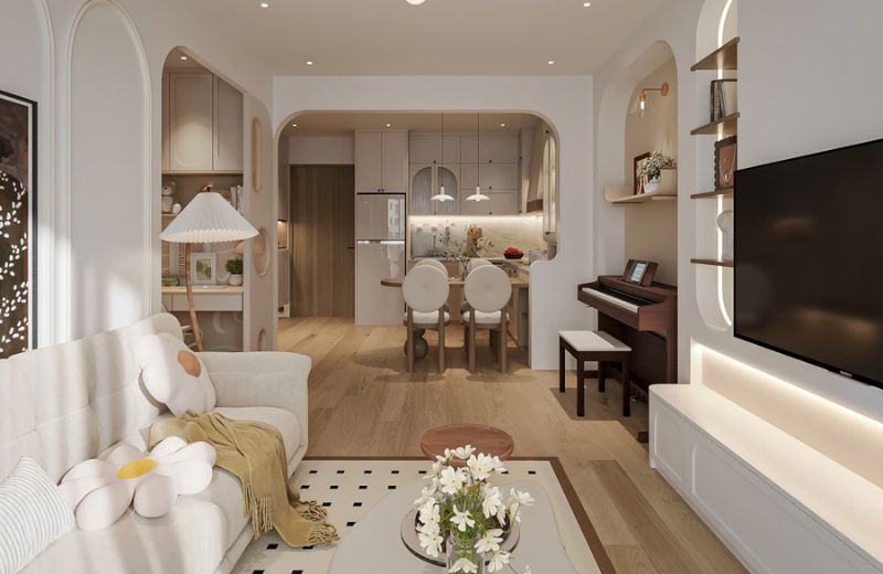 thiết kế nội thất chung cư 40m2