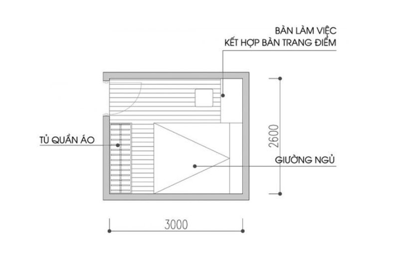thiết kế nội thất phòng ngủ 10m2