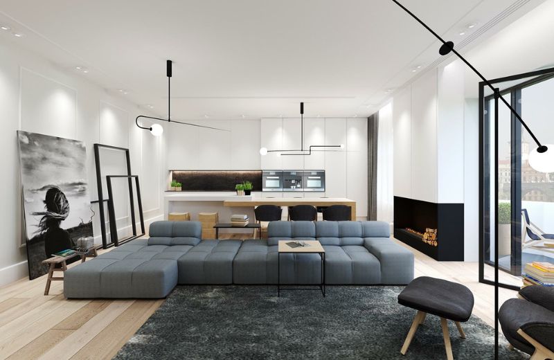 thiết kế nội thất tối giản