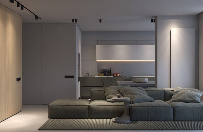 thiết kế nội thất tối giản