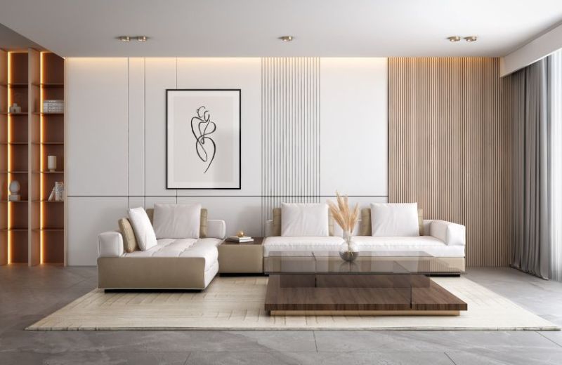 thiết kế nội thất tối giản