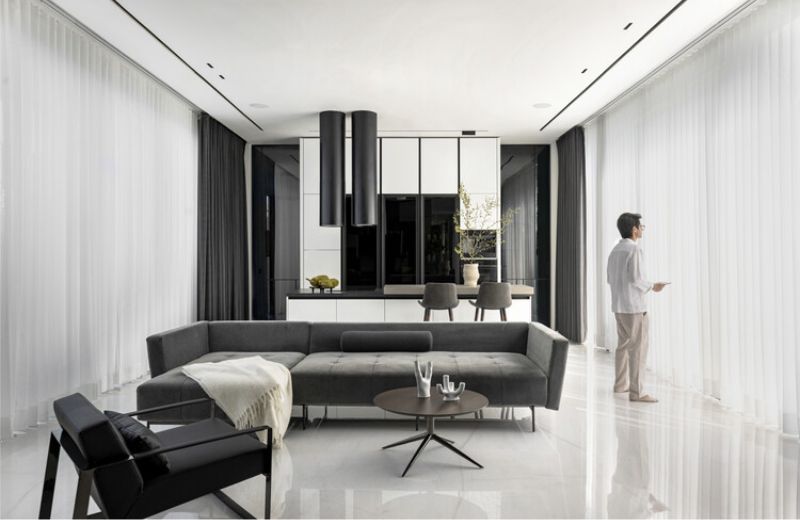 thiết kế nội thất tối giản