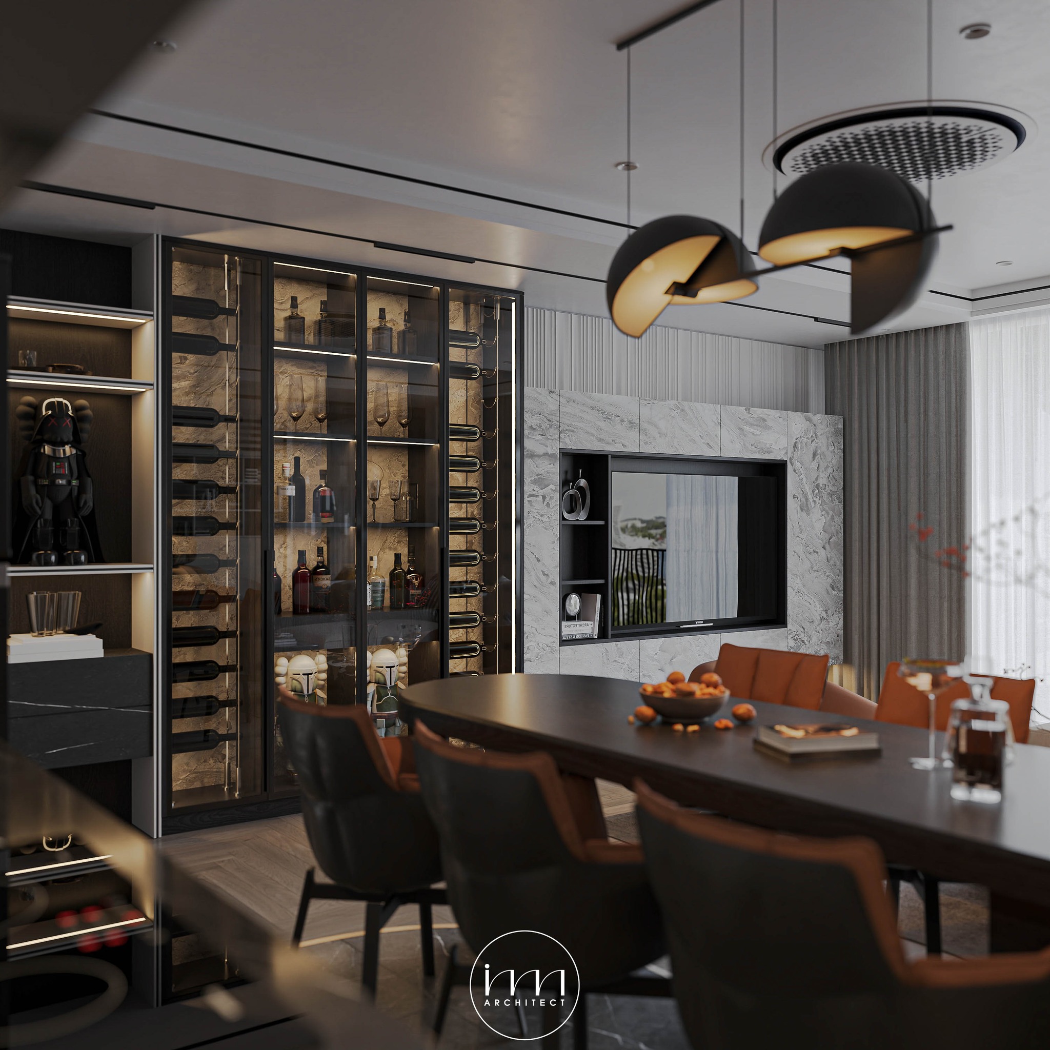 Thiết kế màu sắc hợp lý giúp không gian của"Happy House" thêm phần ấm cúng, sang trọng