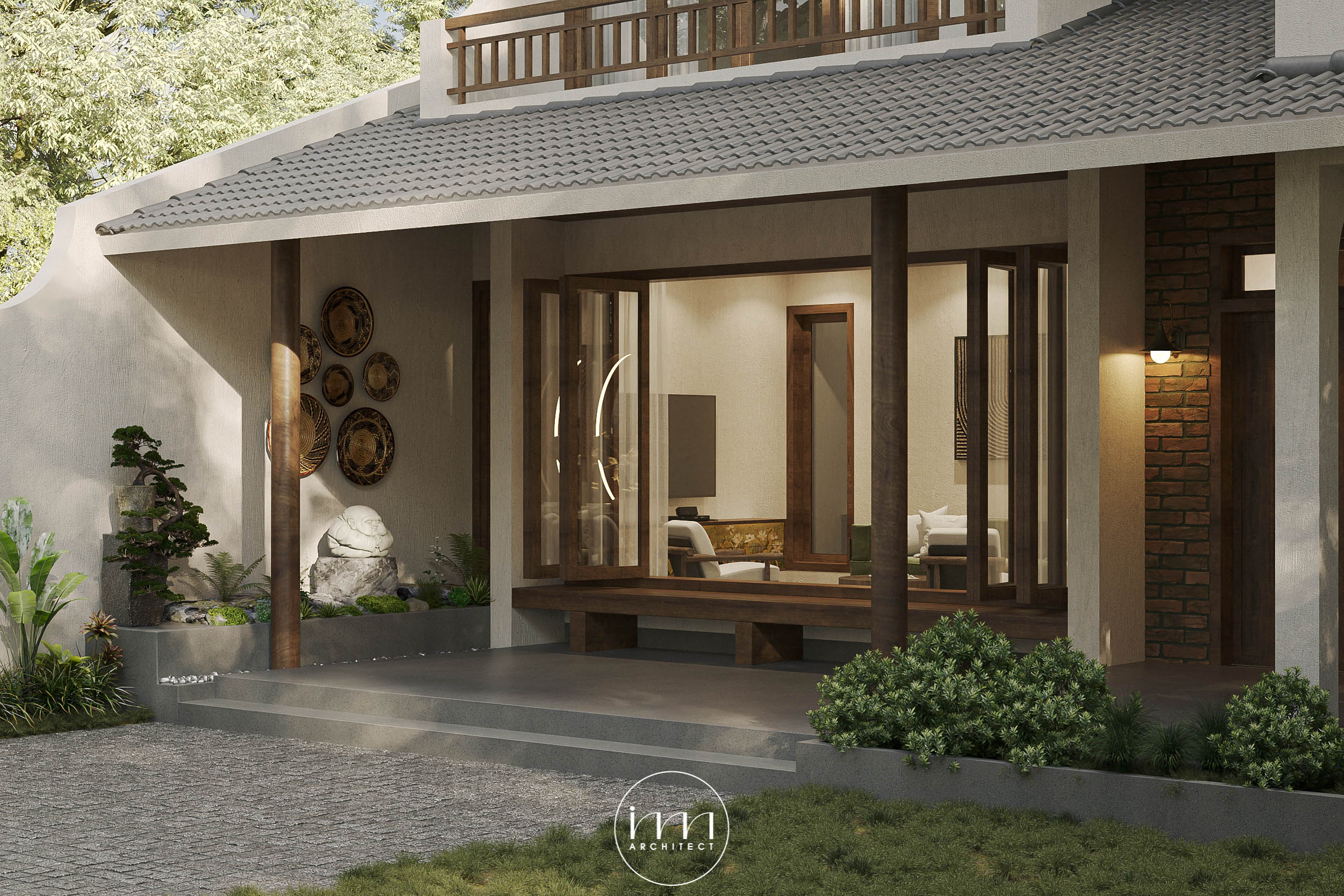 Khoảng sân nhỏ sẽ là nơi giúp gia chủ được nghỉ ngơi, thư giãn vào cuối ngày