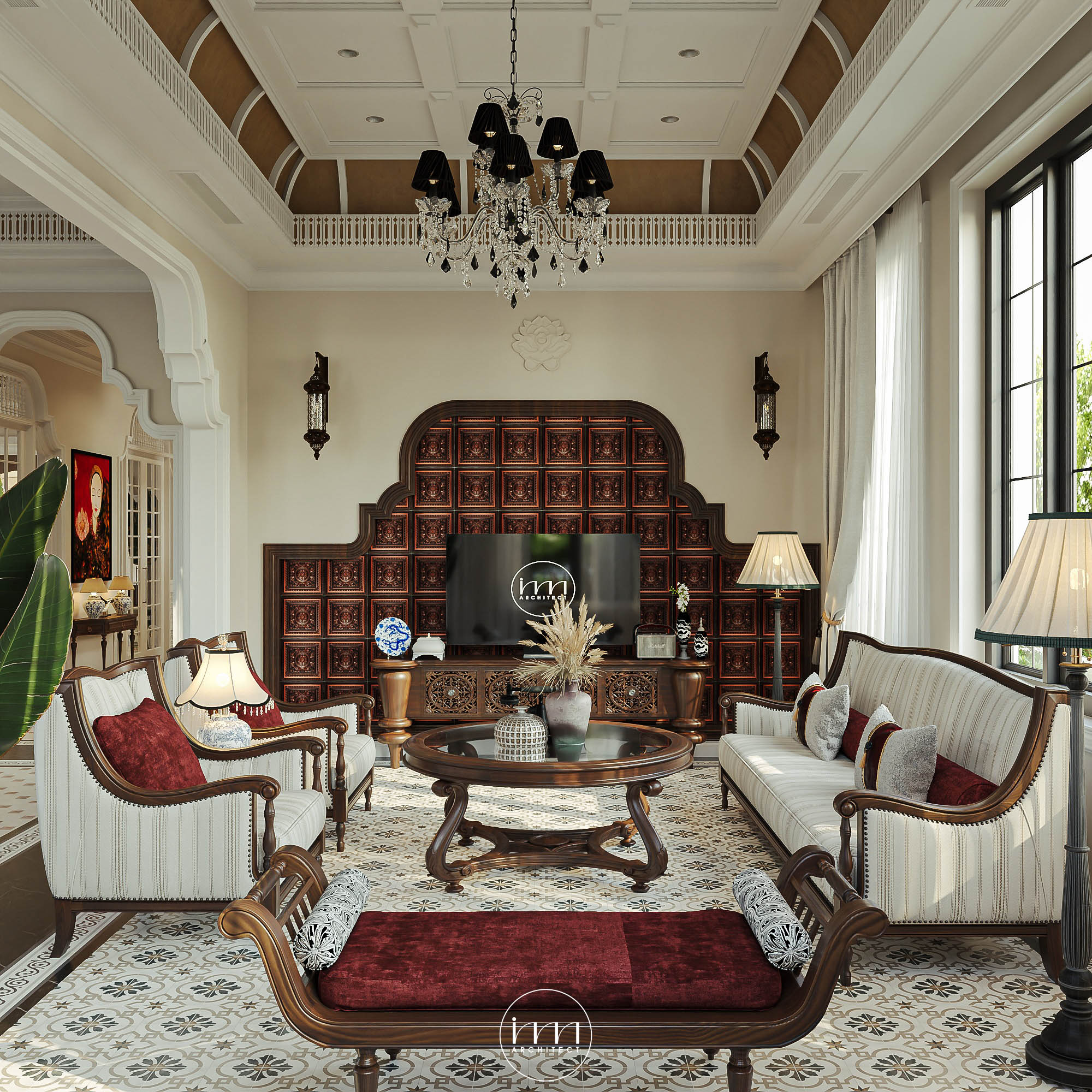Nội thất của Sam Villa không chỉ thể hiện sự đẳng cấp xa hoa, mà nó còn chứa đựng được sự tinh tế, sang trọng của kiến trúc Tân Cổ Điển
