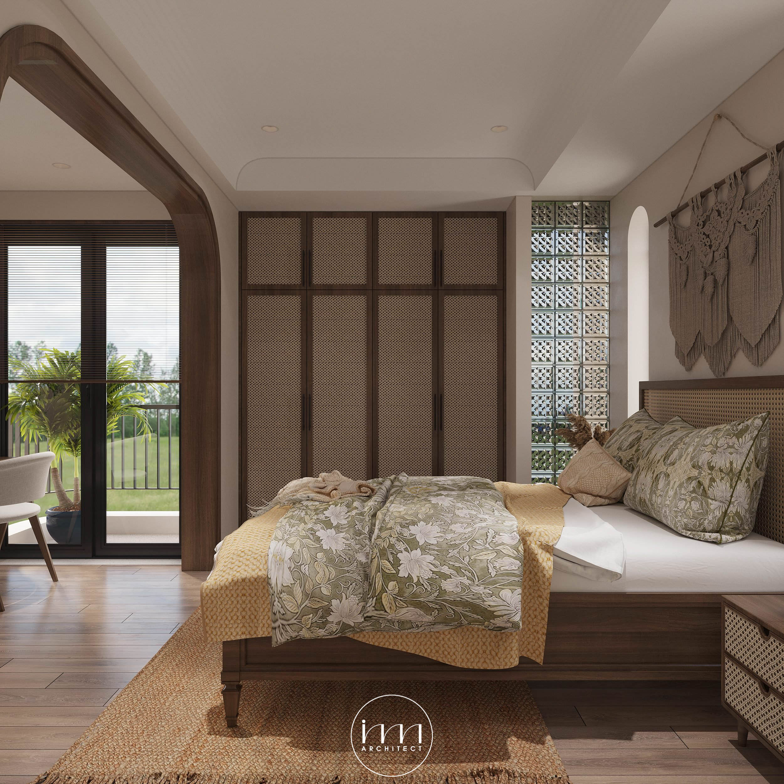 Bạn nên ưu tiên thiết kế phòng ngủ cho ông bà ở tầng 1 hoặc nơi yên tĩnh để đảm bảo sự an toàn
