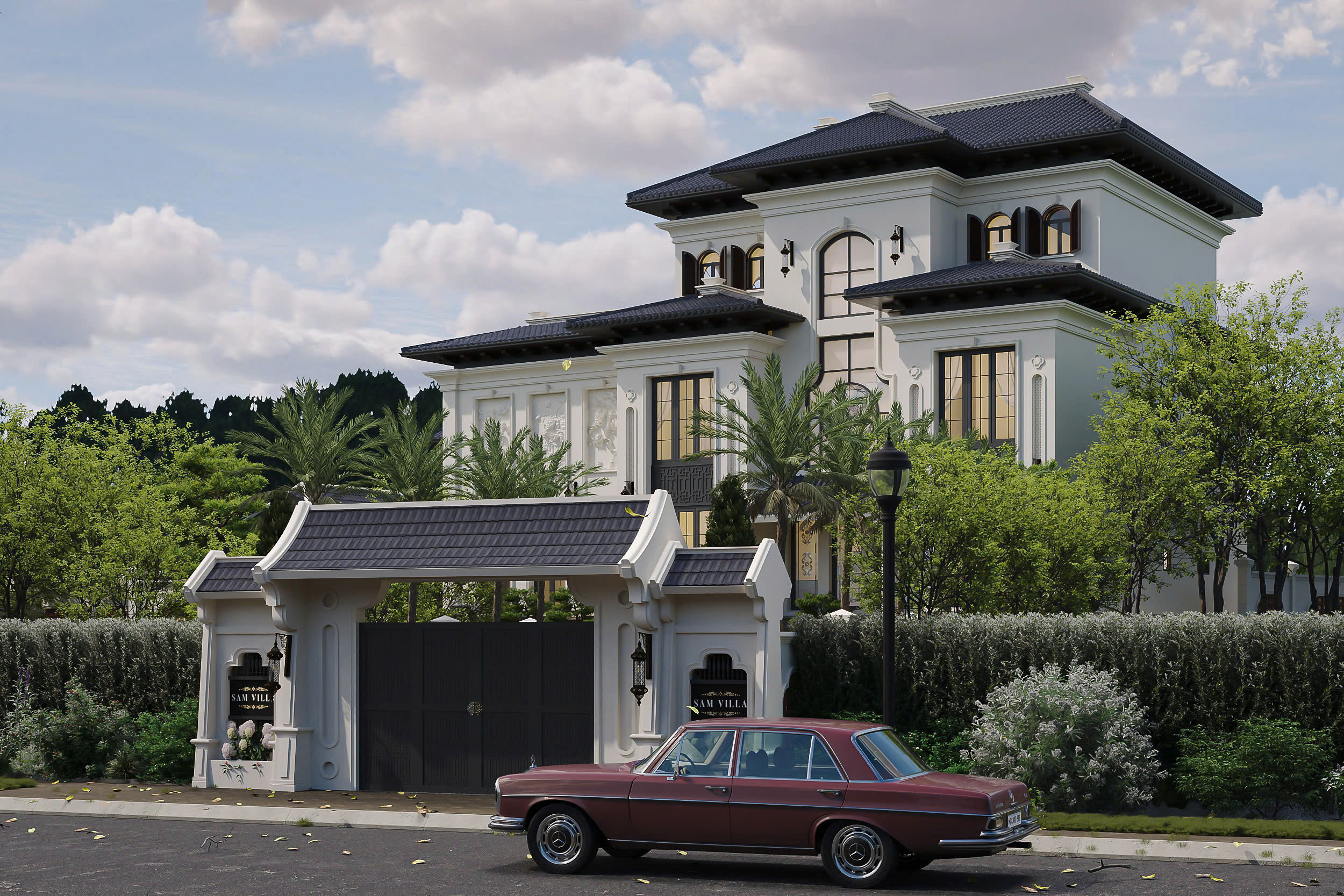Môt thiết kế biệt thự Indochine do IMA Việt Nam thực hiện
