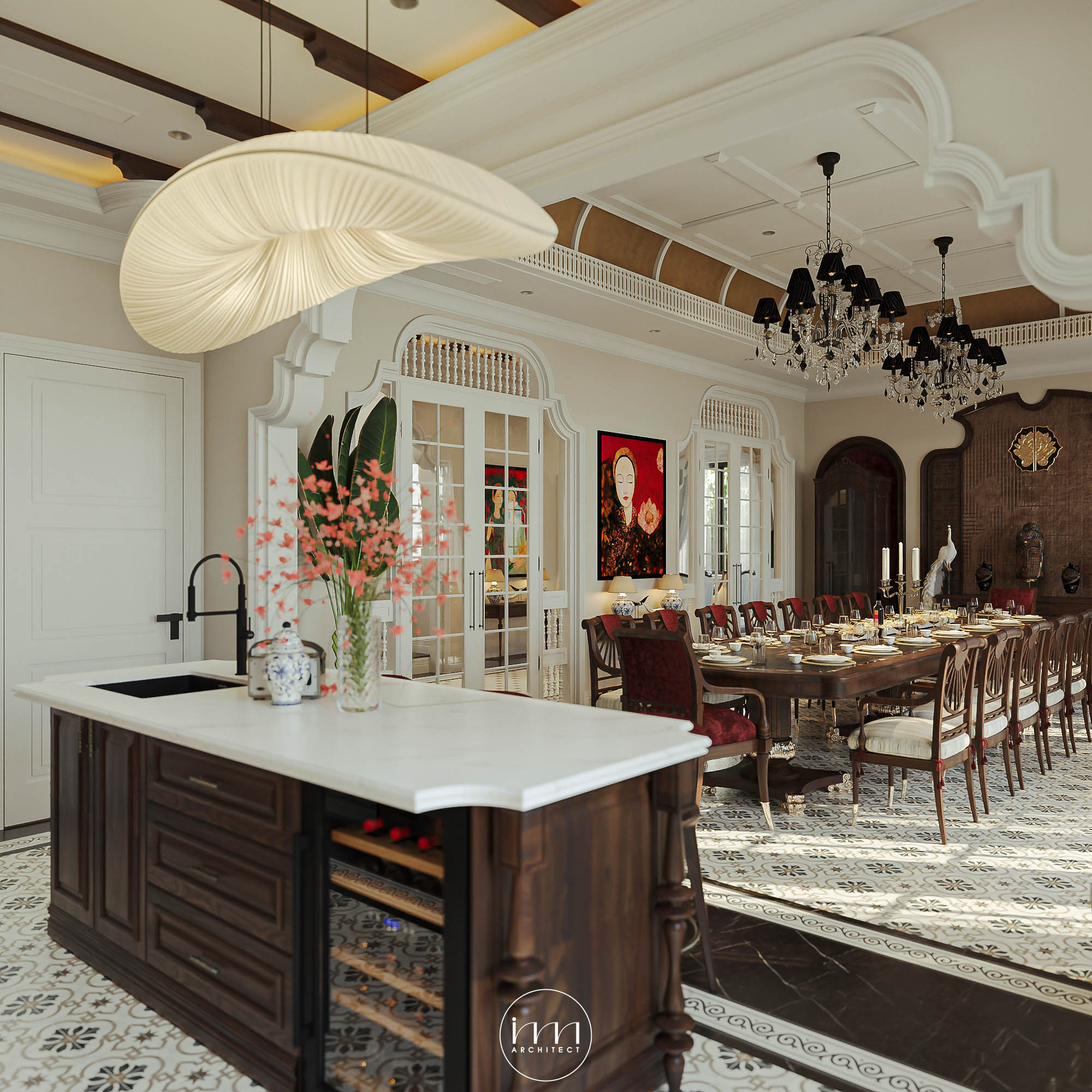 Với một số gia chủ, việc lựa chọn phong cách Indochine cổ kính sẽ trở là lỗi thời, rườm rà