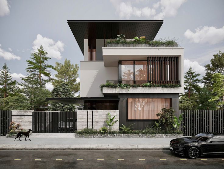 Thiết kế biệt thự 3 tầng mặt phố hiện đại, thịnh hành