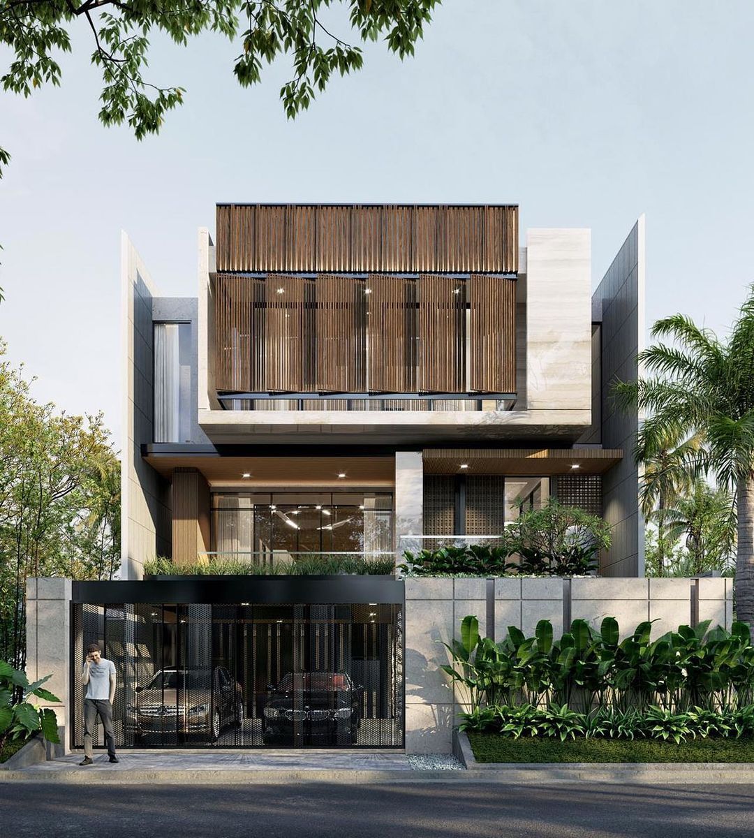 Gara được thiết kế với cửa sắt điều khiển bằng giọng nói, mang đến sự tiện lợi tối đa cho người sử dụng.