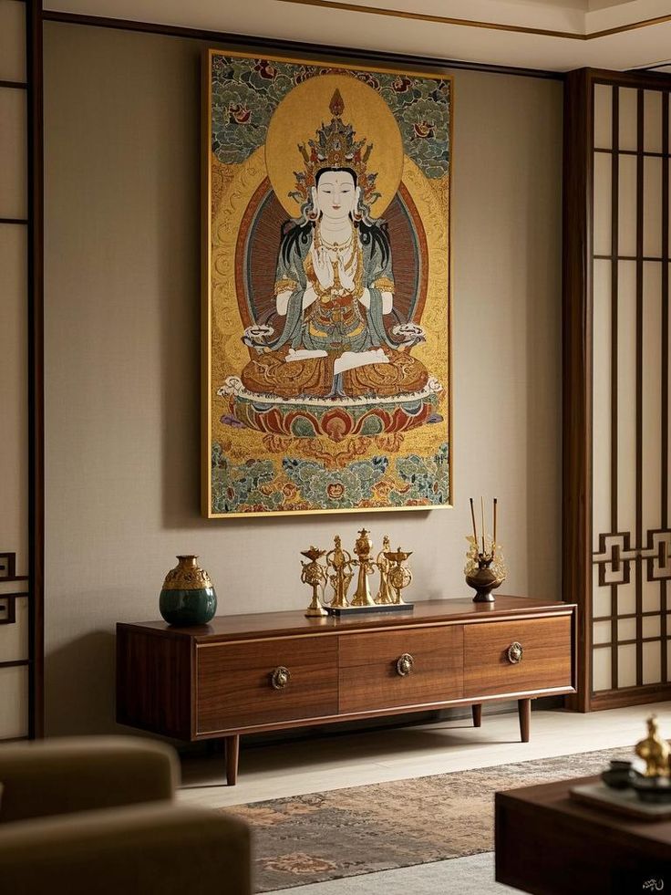 Tranh thờ dân gian – cầu nối giữa con người và thần linh, mang lại bình an cho ngôi nhà.