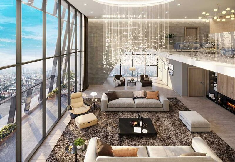 Với diện tích 90m2 thường có 3 phòng ngủ hoặc thuộc loại hình thiết kế chung cư cao cấp như Penthouse, Duplex, phù hợp với gia đình đông thành viên