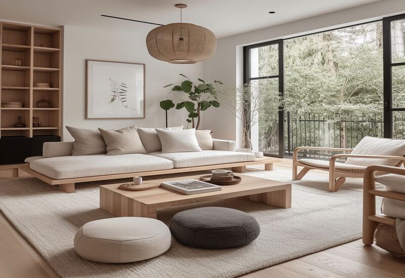 Thiết kế nội thất nhà phố phong cách Japandi mang lại cảm giác nhẹ nhàng, thư thái