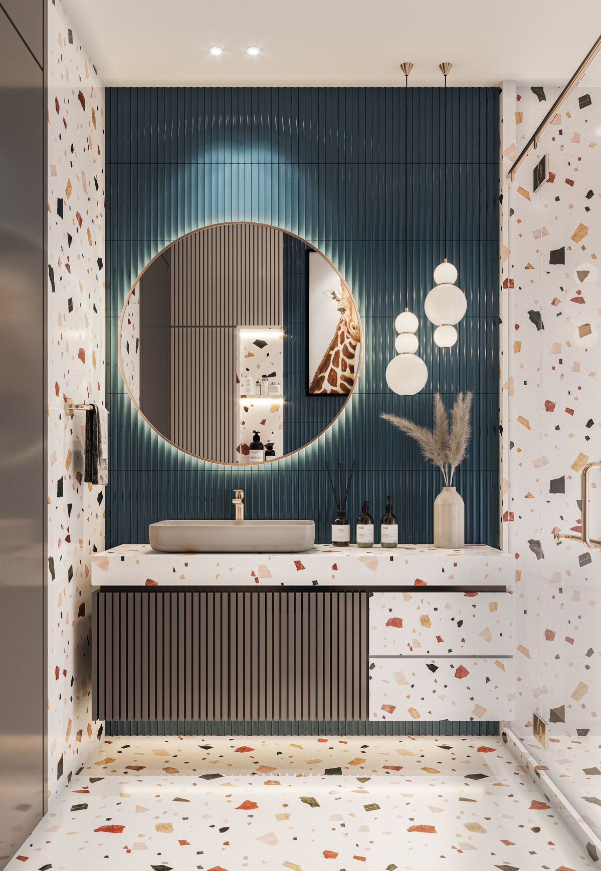 Bề mặt men thủy tinh hóa giúp gốm mosaic giữ nguyên vẻ đẹp sau nhiều năm sử dụng, dù trong môi trường khắc nghiệt.