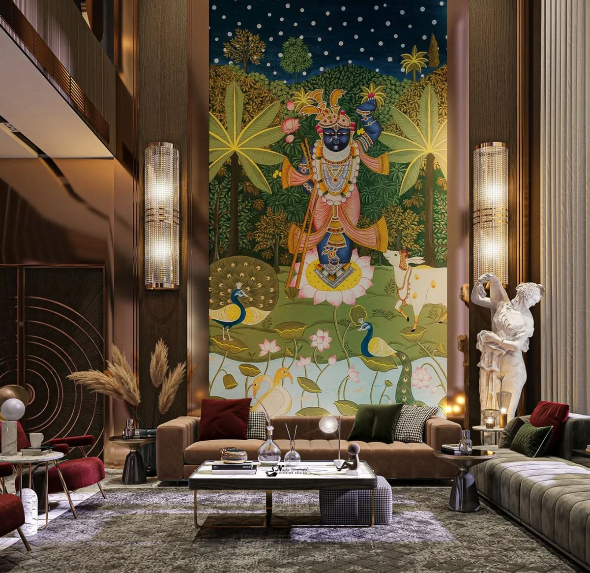 Trong kiến trúc Indochine, những bức tranh dân gian trở thành “người kể chuyện văn hóa”, mang đến chiều sâu cho không gian, giúp gia chủ không chỉ sống giữa cái đẹp mà còn sống trong những giá trị tinh thần.