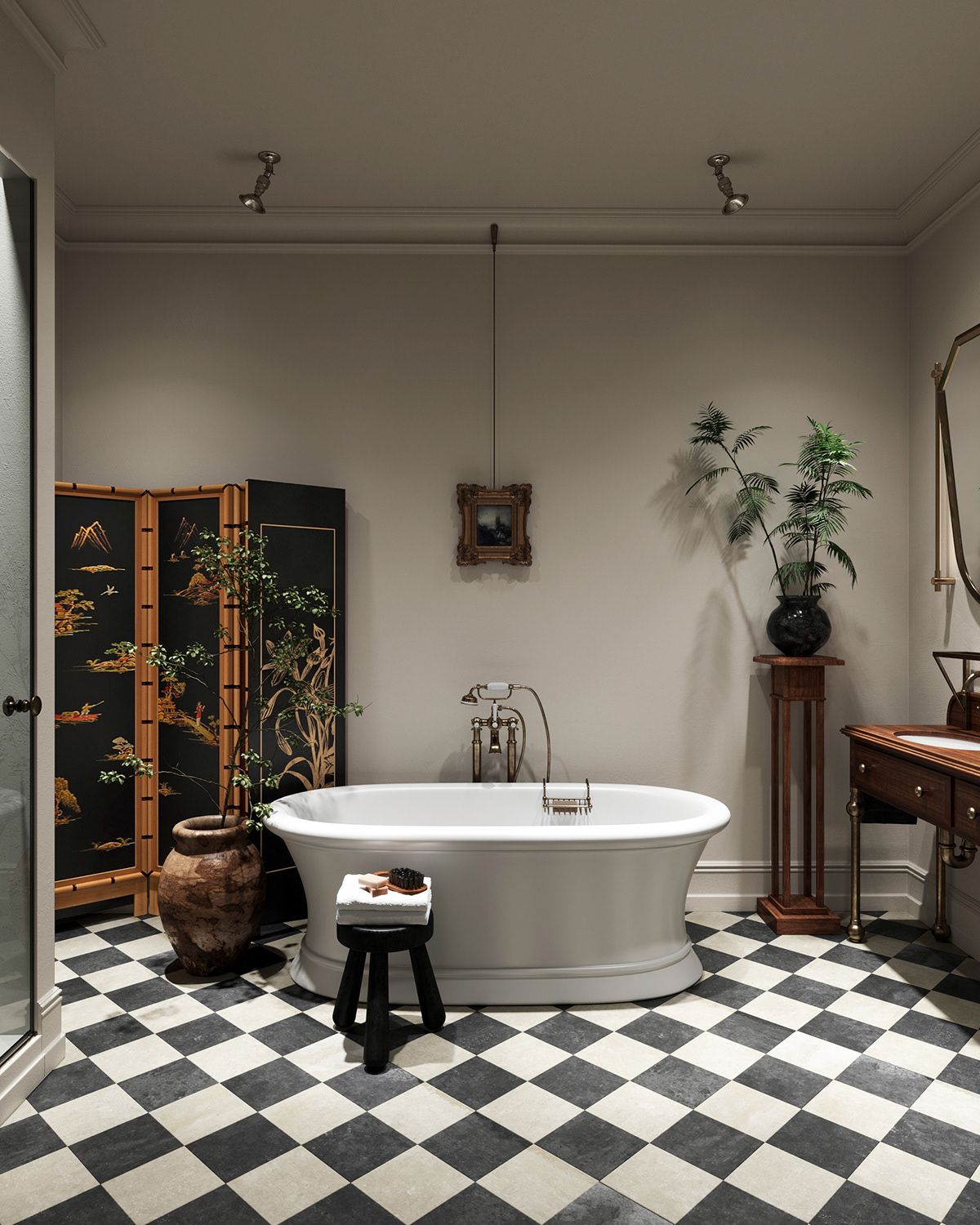 Phong cách vintage cổ điển Trung Quốc kết hợp với nội thất hiện đại
