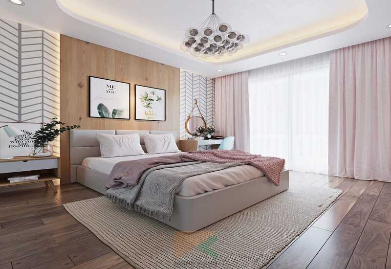 Mẫu thiết kế nội thất phòng ngủ với nguồn ánh sáng tự nhiên